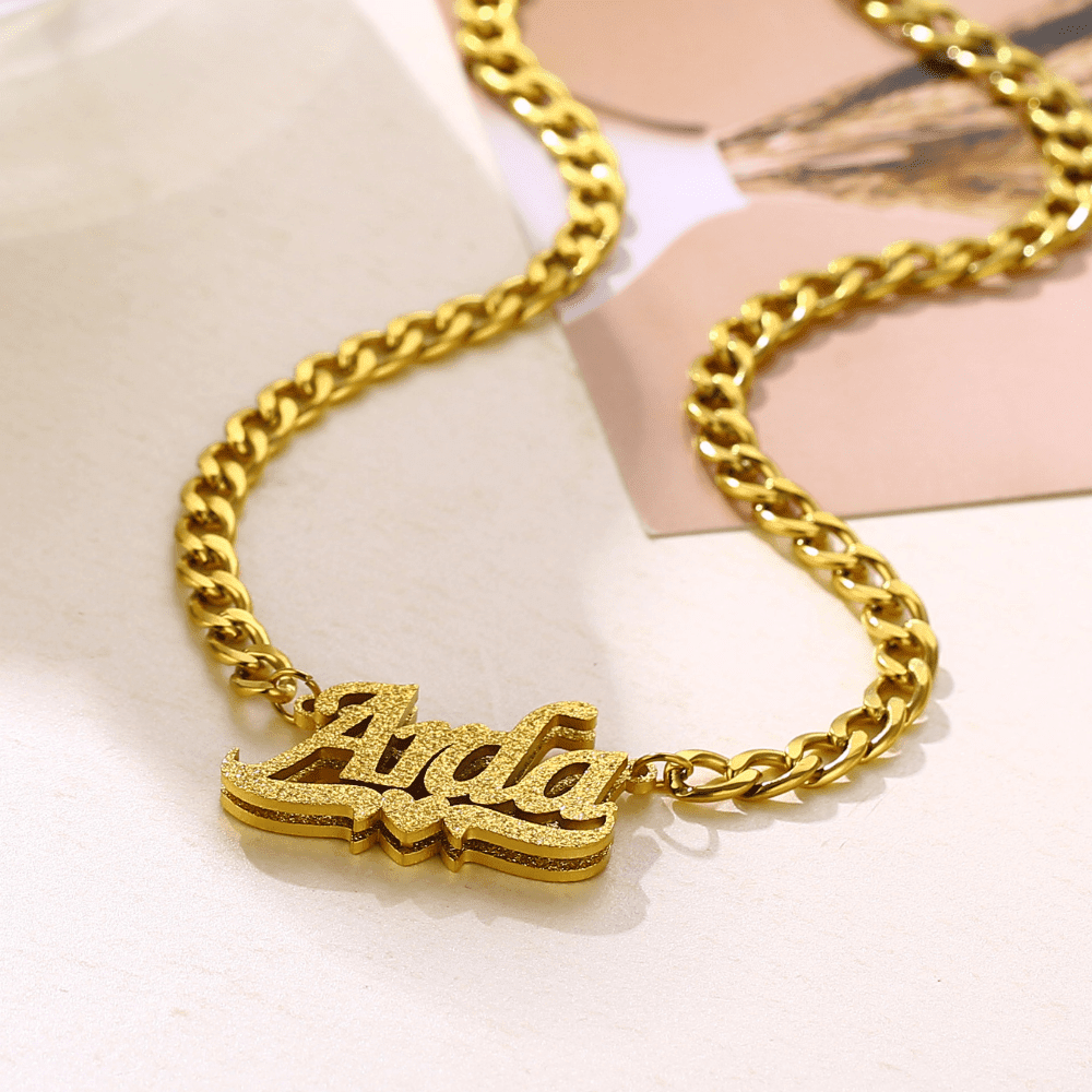 Diamond Drip Name Necklace