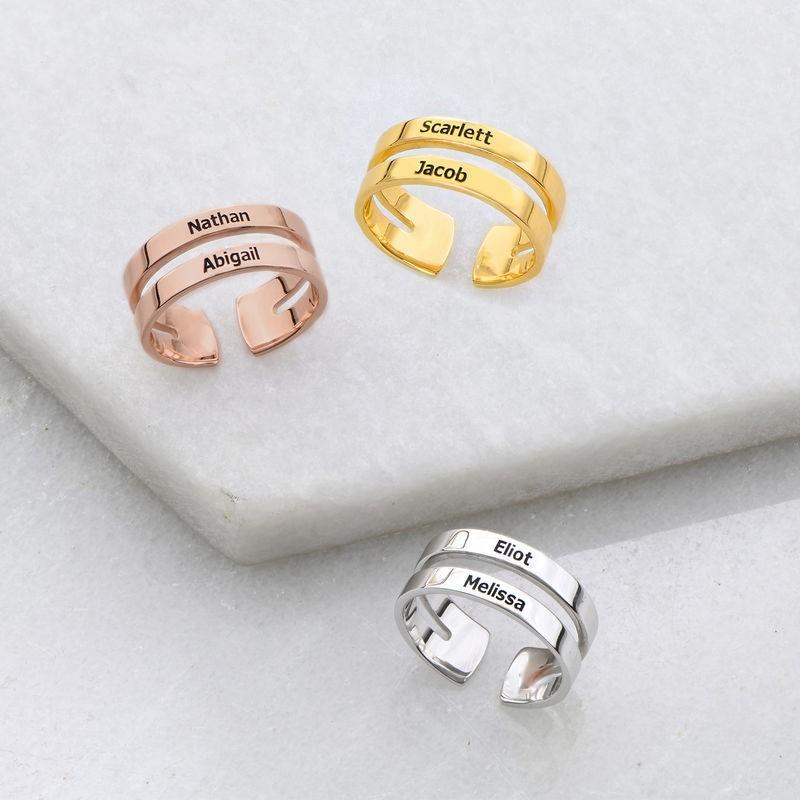 LOANYA personalisierter Ring mit 2 Namen Loanya