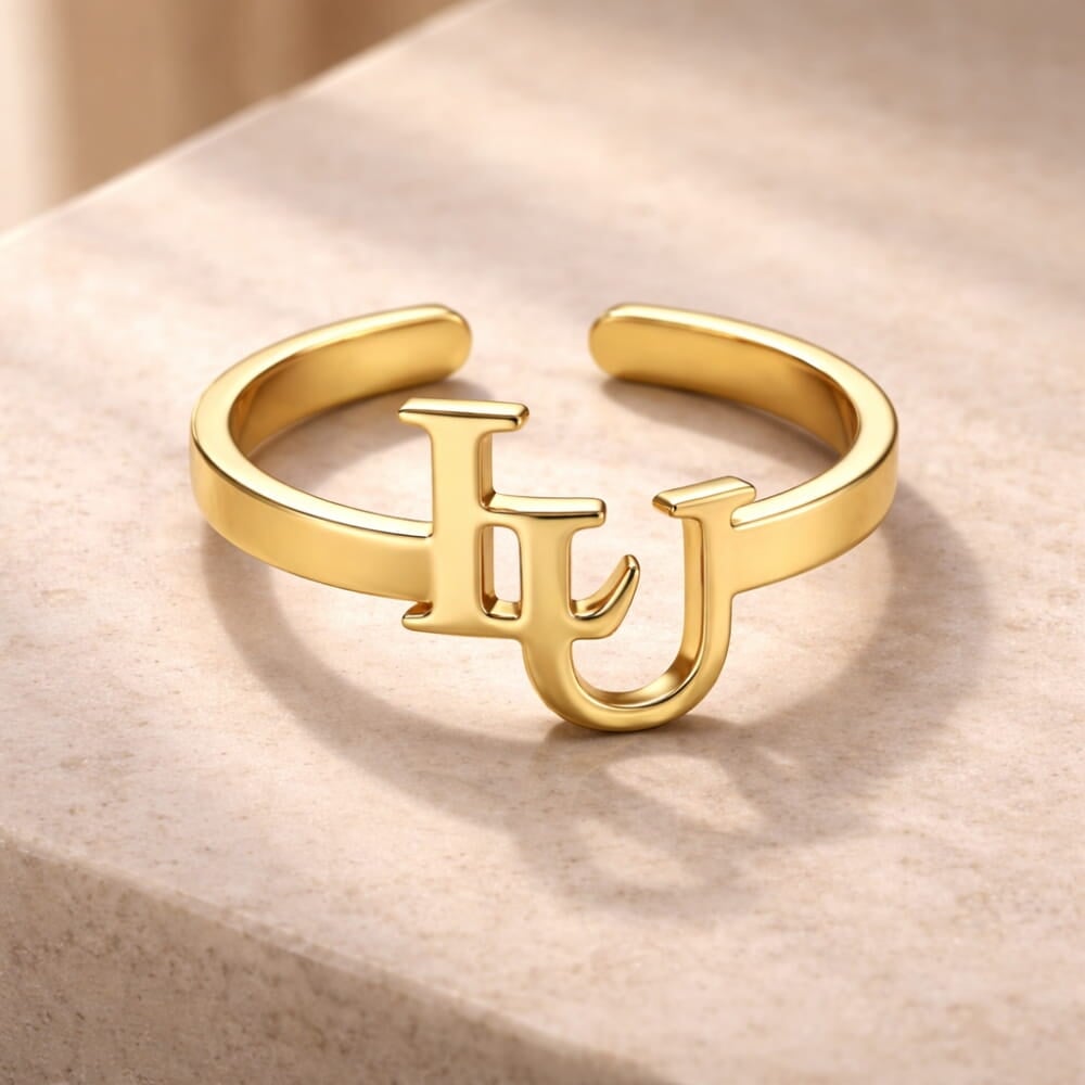 Intertwined Initial Ring – Personalised Monogram