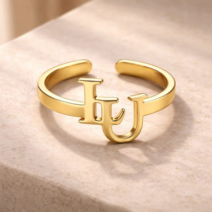 Intertwined Initial Ring – Personalised Monogram