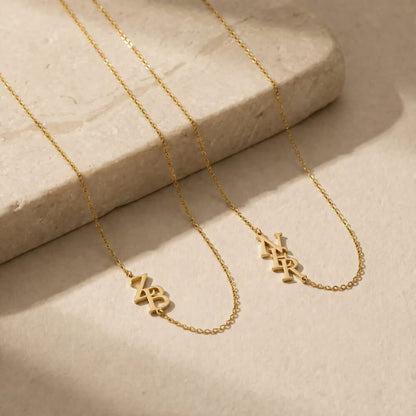 Personalised Monogram Necklace with Three Initials