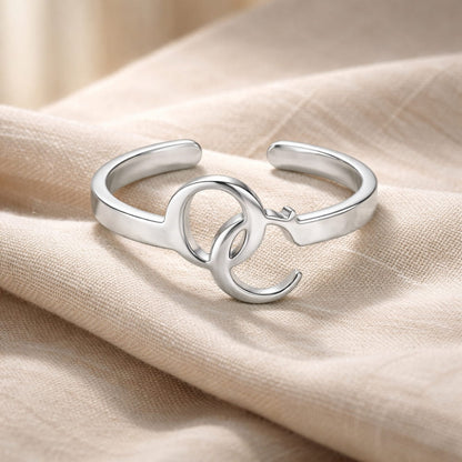 Intertwined Initial Ring – Personalised Monogram