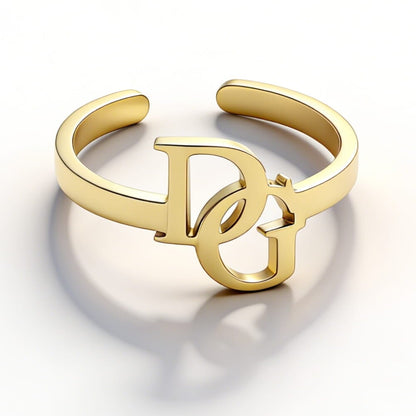 Intertwined Initial Ring – Personalised Monogram