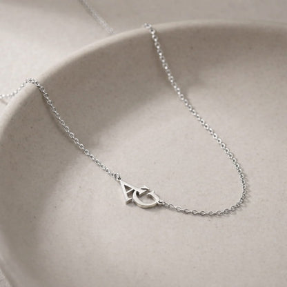 Personalised Monogram Necklace with Three Initials