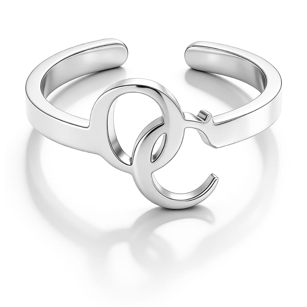 Intertwined Initial Ring – Personalised Monogram