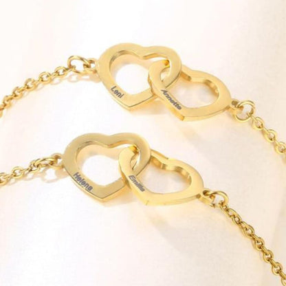 Bracelet With Entwined Hearts