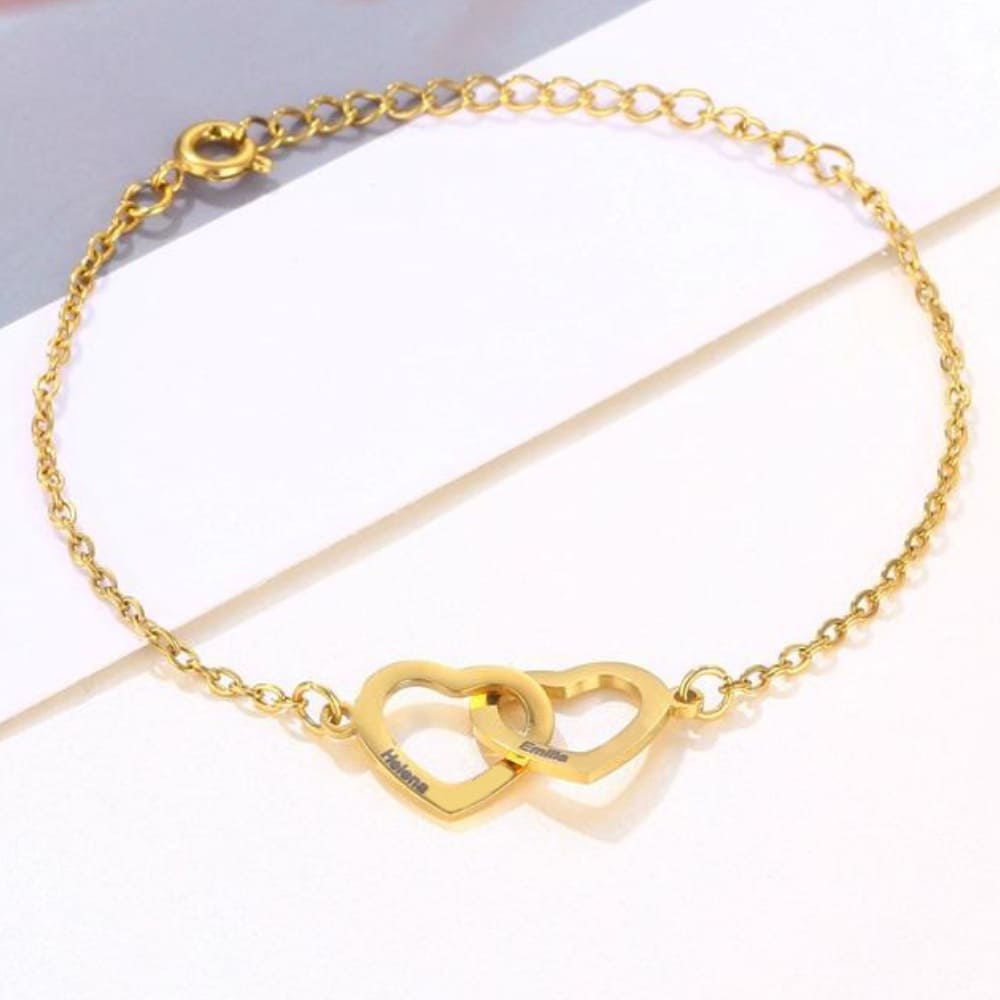 Bracelet With Entwined Hearts