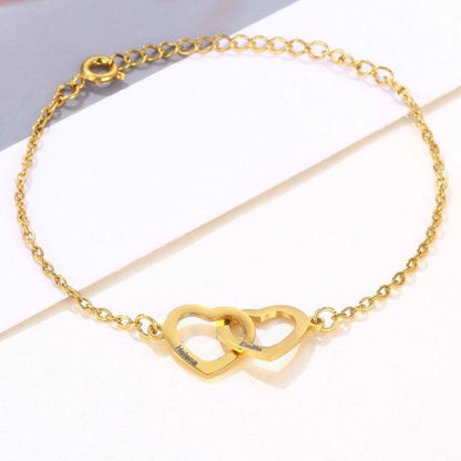 Bracelet With Entwined Hearts