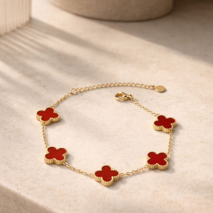 Clover Bracelet with Personalised Engraving
