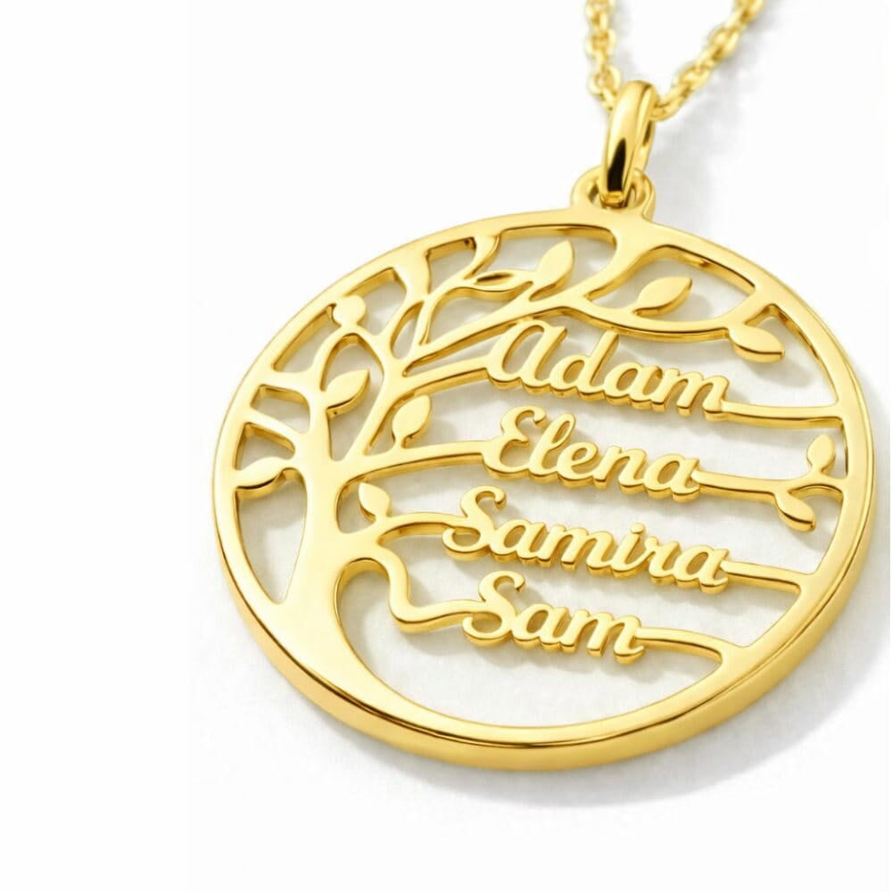 Tree Of Life Necklace With Engraved Names