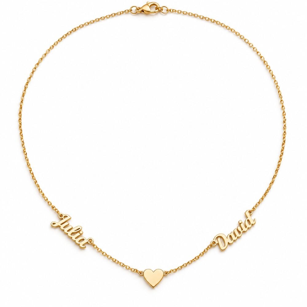 Heart Necklace With Two Names