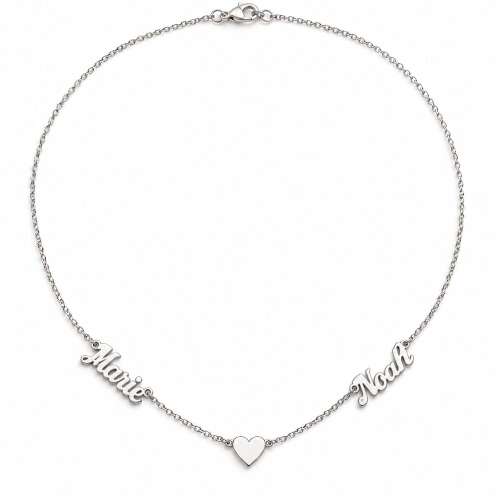Heart Necklace With Two Names