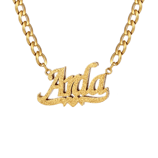 Diamond Drip Name Necklace