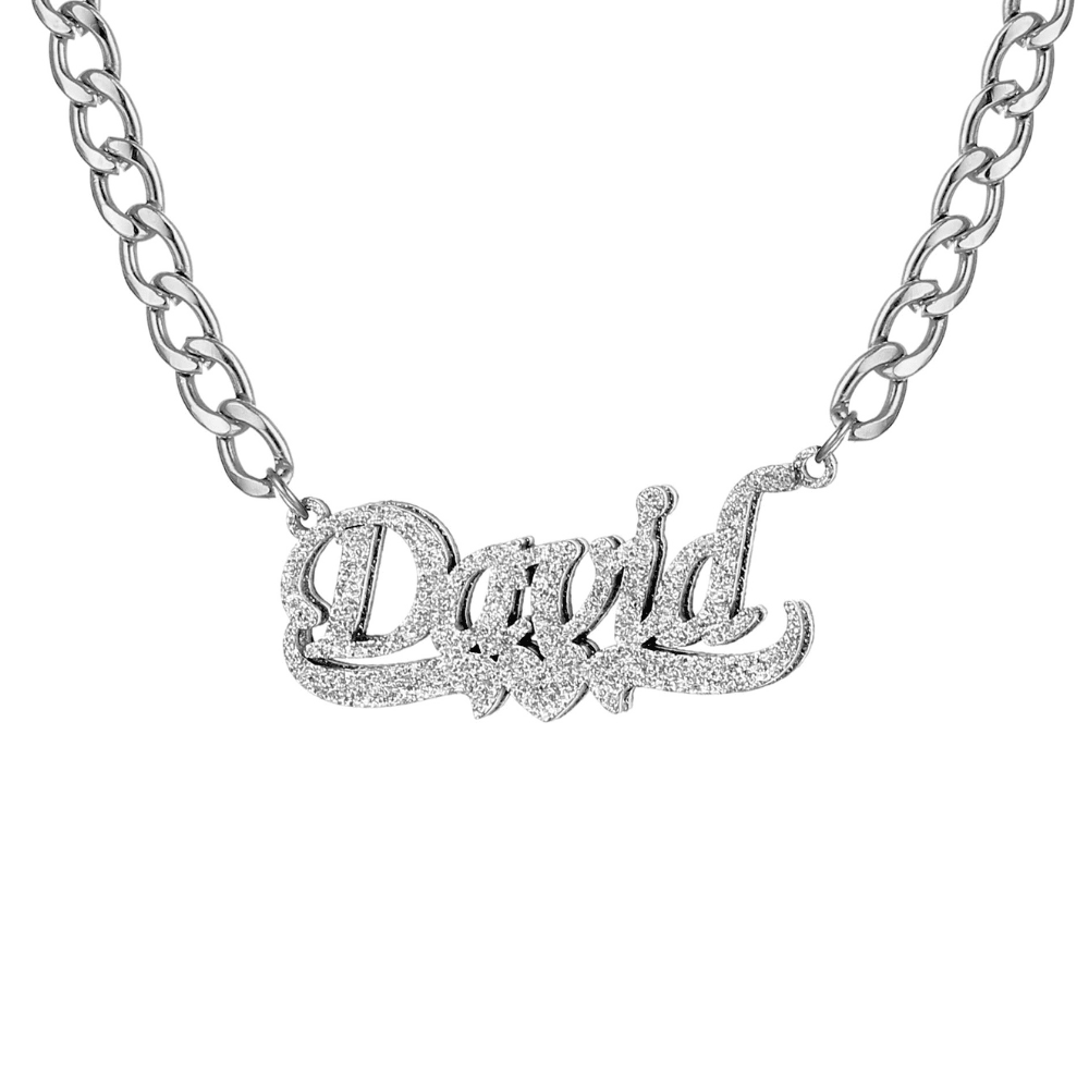 Diamond Drip Name Necklace