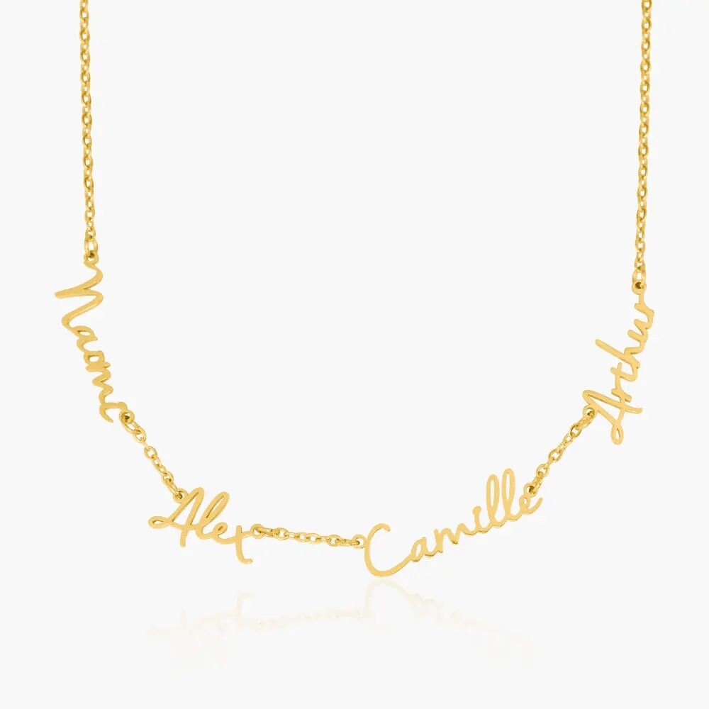Namenskette mit 4 Namen Necklaces Loanya Gold 40 cm 