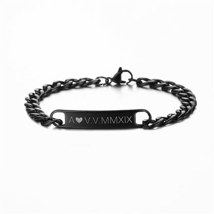Couple Bracelet With Individual Lettering