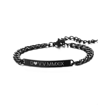 Couple Bracelet With Individual Lettering