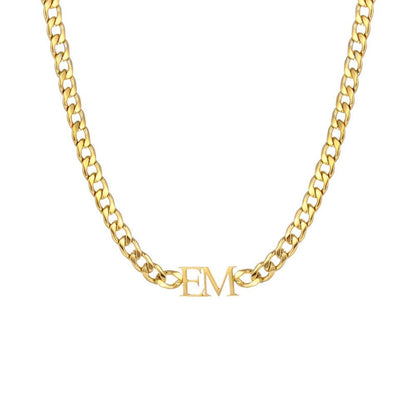 LOANYA Initialen Halskette Necklaces Loanya Gold 