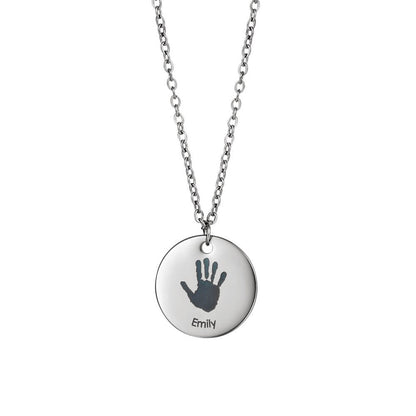 LOANYA personalisierbare Halskette mit Hand- oder Fußabdruck Loanya 40 cm Silber 