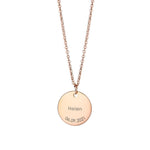 LOANYA personalisierbare runde Plättchenkette Loanya 40 cm Roségold 