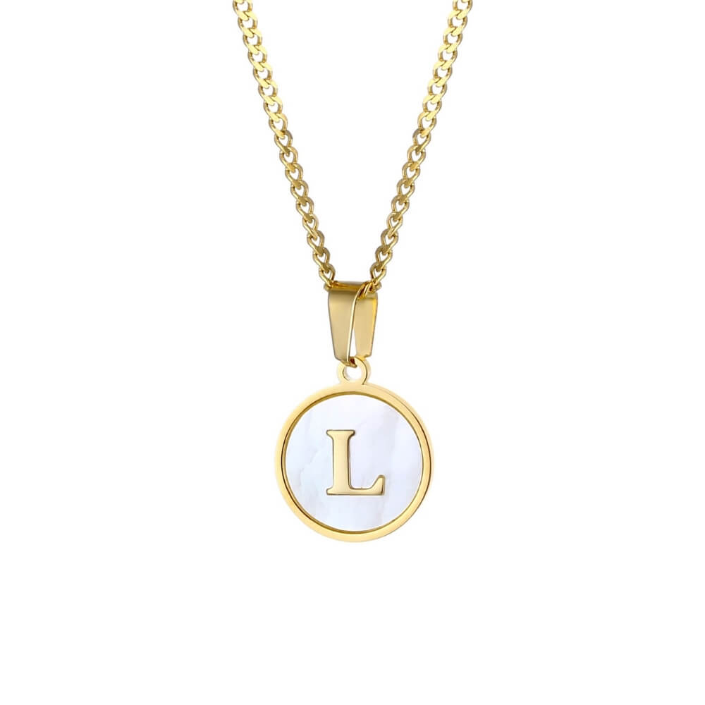 LOANYA personalisierte Süßwassermuschel Buchstabenkette Loanya 40 cm L 