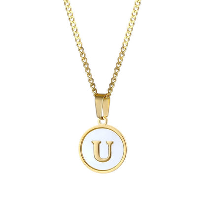 LOANYA personalisierte Süßwassermuschel Buchstabenkette Loanya 40 cm U 