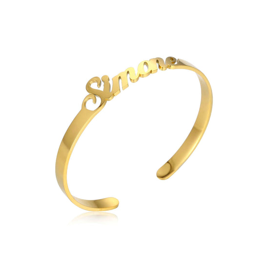 LOANYA personalisierter Namensarmreif Loanya Gold 